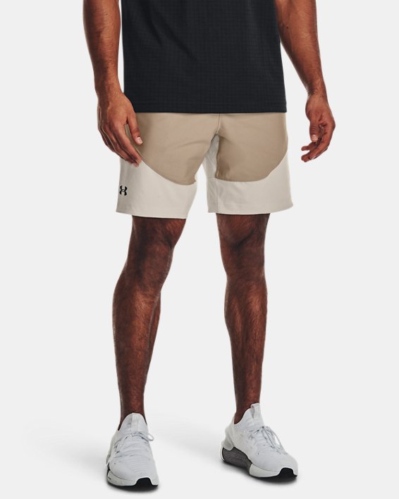 Men's UA Unstoppable Hybrid Shorts in Brown image number 0